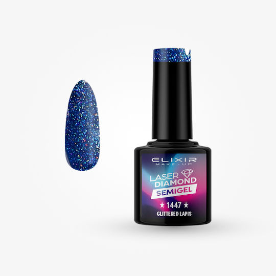 Elixir Elixir Gel Nagellack #1447 Glitzernder Lapis 8ml