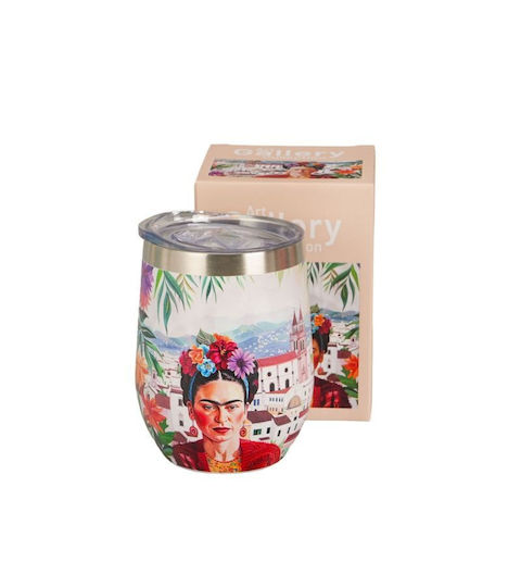 Thermos Cup Stainless Steel 330ml Duo Art Gallery Mexican Art Red