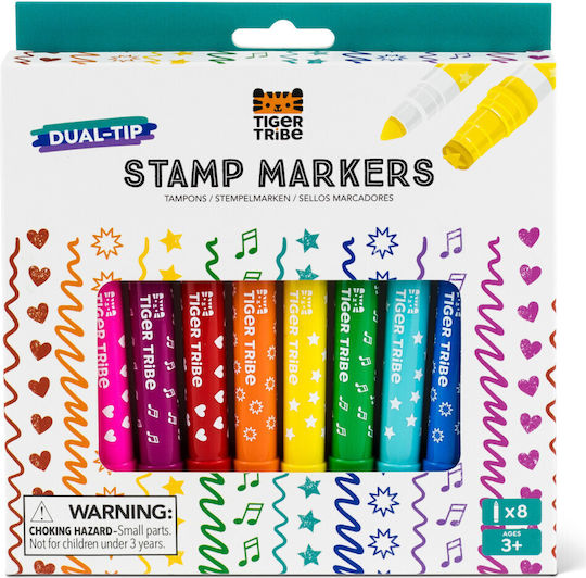 Tiger Tribe Маркери Dual Tip Комплект 8 Цвета