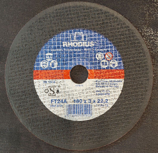 Rhodius Ft24a 180mm Δίσκος Κοπής Αλουμινίου 180 Χ 3 Χ 22,2 #ft24a-180
