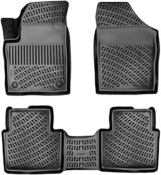 Car Mats Raised Sides 3D Rubber TPE DFSK Seres 3 2020+ Rizline 3 Pieces Black