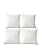 Decorative Christmas Fluffy White Pillowcases 4 Pcs 50 X 50 Cm