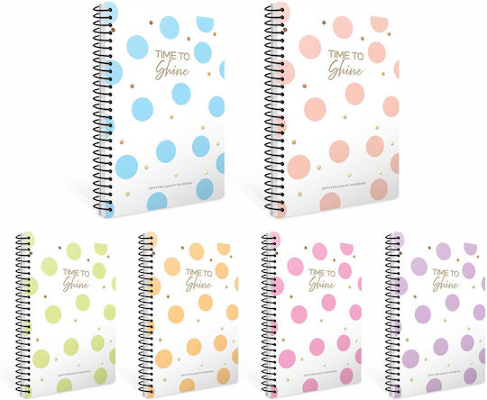 Gipta Spiral Ruled Notebook A4 80 Paper Sheets 4 Subjects (Various Designs or Colours)
