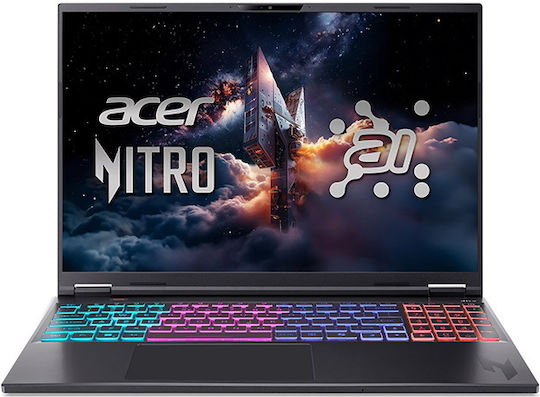 Acer Nitro 16S AI AN16S -61 16 Zoll IPS QHD+ 180Hz Ryzen AI 300 Serie (9 365/16GB/1TB SSD + 512GB SSD/GeForce RTX 5070 Ti/W11 Pro) Tastatursprache Englisch (US)