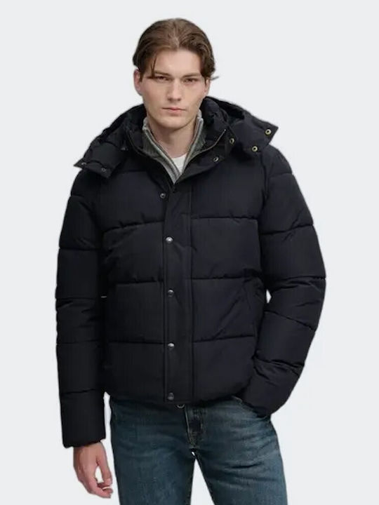 Superdry Puffer Herren Jacken Schwarz