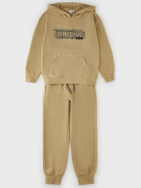 Παιδικό Σετ Φόρμας Με Μπλούζα Beige
