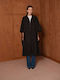 Women's Black Oversized Gabardine