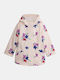 Kids Casual Short Hooded White Jacket