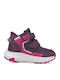 Анатомични Кожени Детски Боти С Велкро Лилави