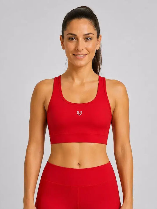 Women's Athletic Sports Bra Sporting Red with Light Padding