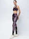 Training Women's Set with Full-Length Leggings High Waist Black