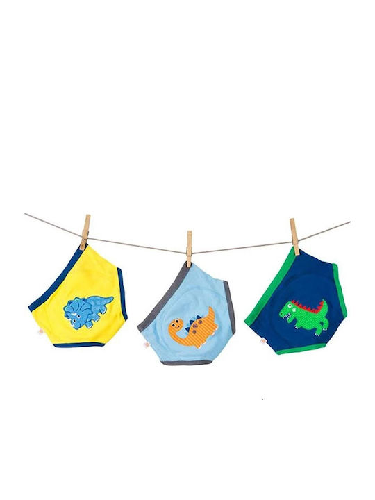 Zoocchini Jurassic Pals Σετ Παιδικά Βρακάκια Μπλε