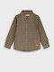 Kids Checked Long-sleeved Shirt Beige-Black Check