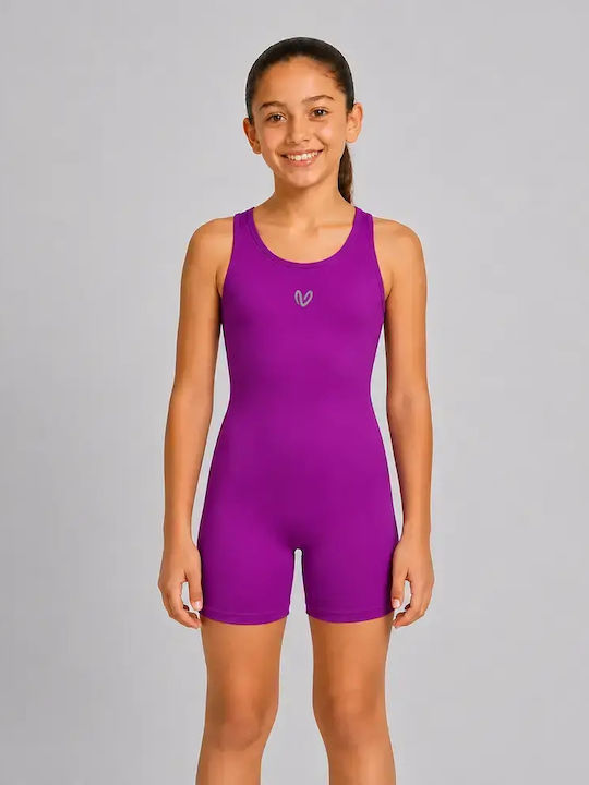 Kids Sports Long Purple Leggings