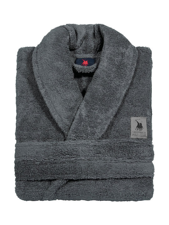 Greenwich Polo Club 3203 Unisex Bademantel Dunkelgrau 390g/m²