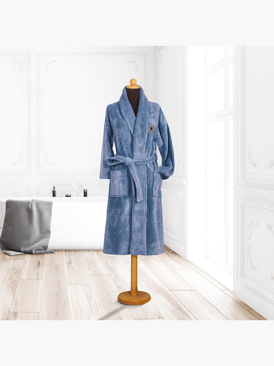 Greenwich Polo Club Bathrobe with Collar Ciel 3...