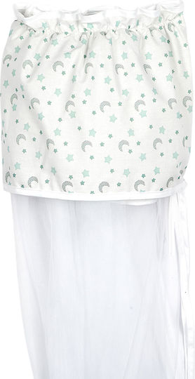 O Kosmos tou Morou Crib Mosquito Net Made of Green Tulle 180x540cm