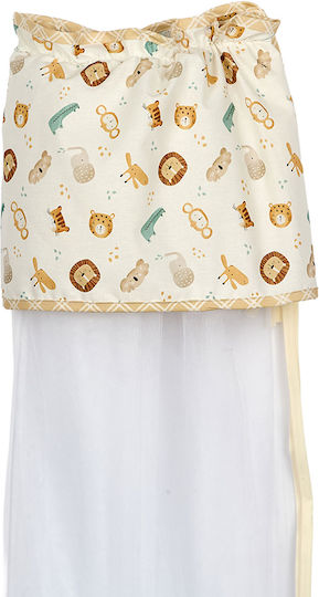 O Kosmos tou Morou Crib Mosquito Net Made of Ecru Tulle 180x540cm
