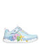 Kids Sneakers with Hoop & Loop Closure Light Blue