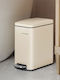 Songmics Inox Καλαθάκι Μπάνιου Soft Close 5lt Μπεζ