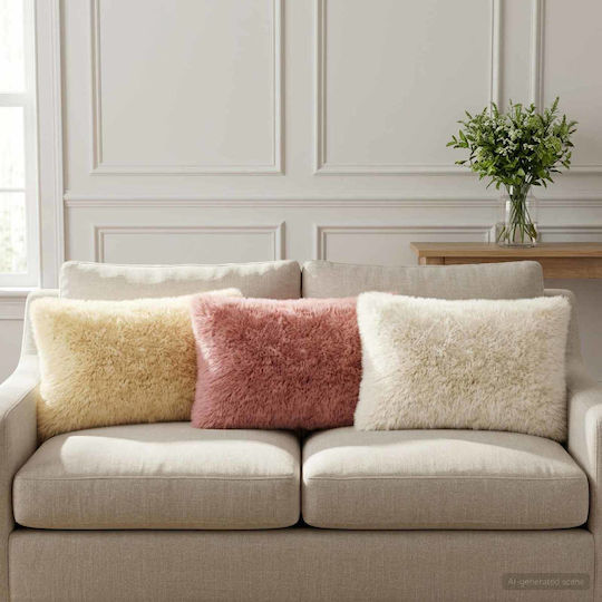 vidaXL Sofa-Kissen Heerlen Fleece Weiß 50x70cm