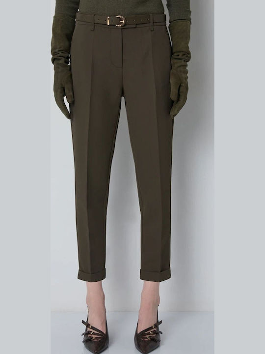 BSB Women's Fabric Capri Trousers Khaki