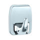 Wenko 4407030100 Plastic Silver Hangers with Sticker 2 Pieces