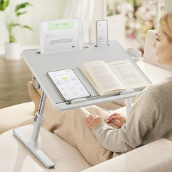 Songmics Laptop Table for up to 17.3" Grey LLD113GZ01 Songmics Laptop Table for up to 17.3" Grey LLD113GZ01