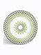 Ionia Dessert Plate Porcelain Green with Diameter 21cm 6pcs