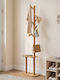 Vasagle Wooden Beige Freestanding Coat Rack 50x30x170.7cm