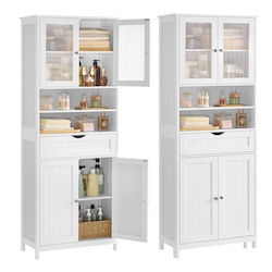 Vasagle Dulap de baie 60x30x170cm Alb BBC768W01