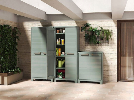 Doppelflügeliger Außenschrank aus Kunststoff Low