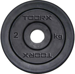 Toorx Gummierte Hantelscheibe 1 x 2kg Innendurchmesser Φ25mm