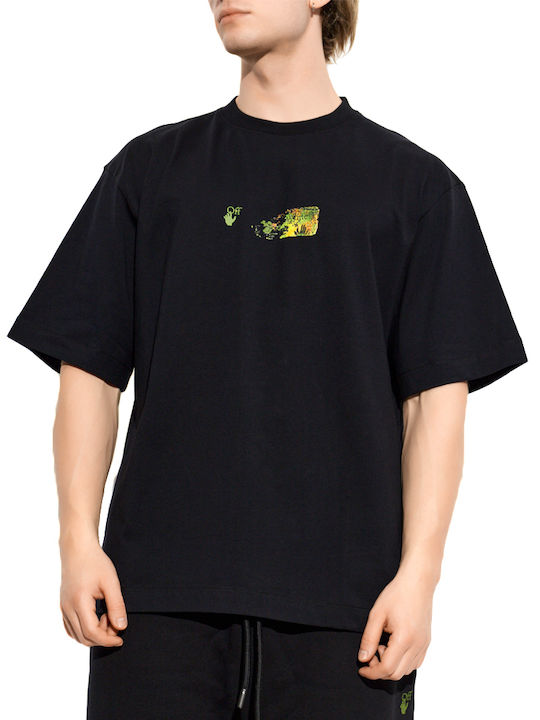 Off White T-shirt Κιτρινο- Μαυρο- Πρασινο