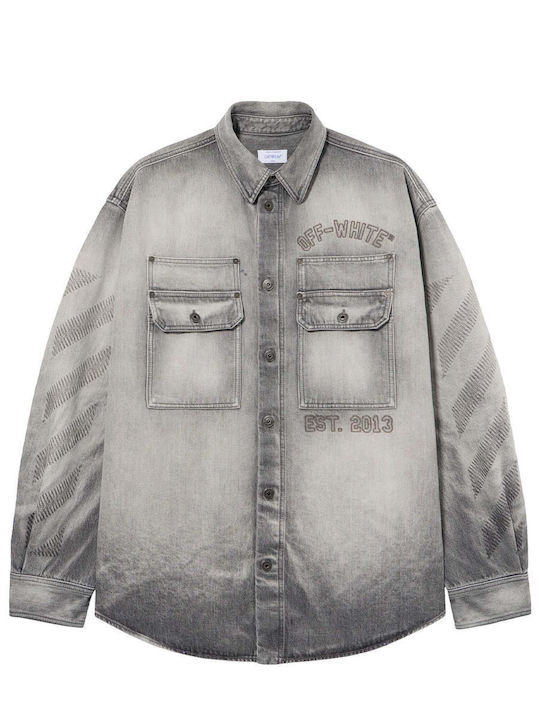 Long Sleeve Denim Camo Military Overshirt