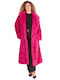 Long Women's Fuchsia Fur
