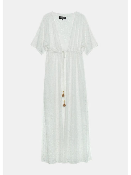Lynne Damenbademode Kaftan Weiß