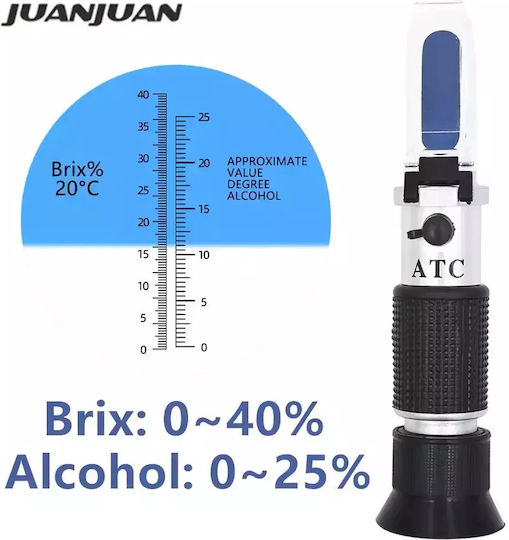 Διαθλασίμετρο Οινοποιίας 0-40% Brix 0~25% Al77221