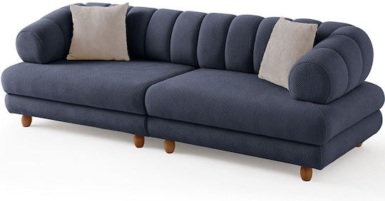 Gloria Three-Seater Couch Navy Blue 240x95x80 cm