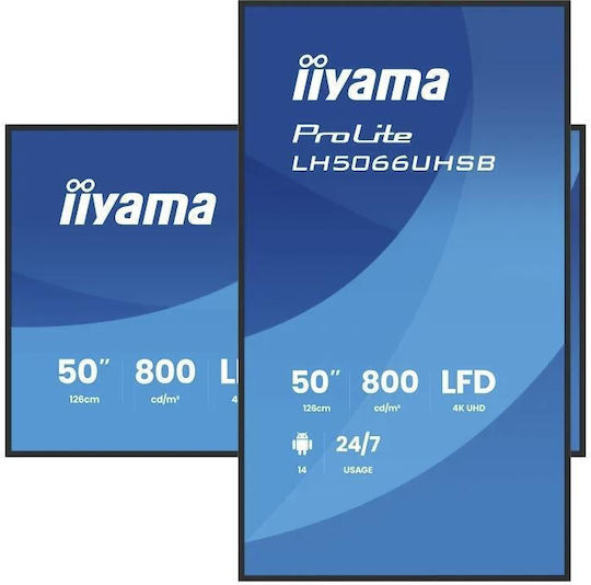 Iiyama LH5066UHSB-B1AG Digitale Anzeigetafel 50 Zoll LED 4K UHD