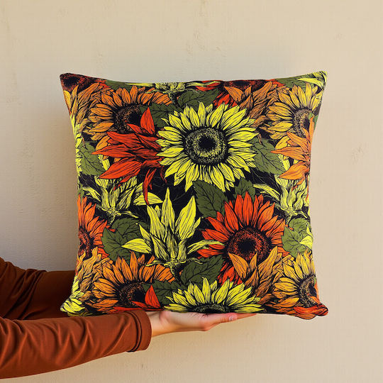 Inspiral Tree Decorative Pillow Case Orange 45x45cm