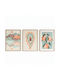 Frames Set 3 Pieces 862vrl4471 50x70cm Multi Wallity Vertical Wood Glass