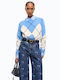 Women's Woolen Light Blue Sweater