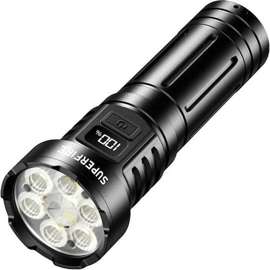 Superfire Επαναφορτιζόμενος Φακός LED IP44