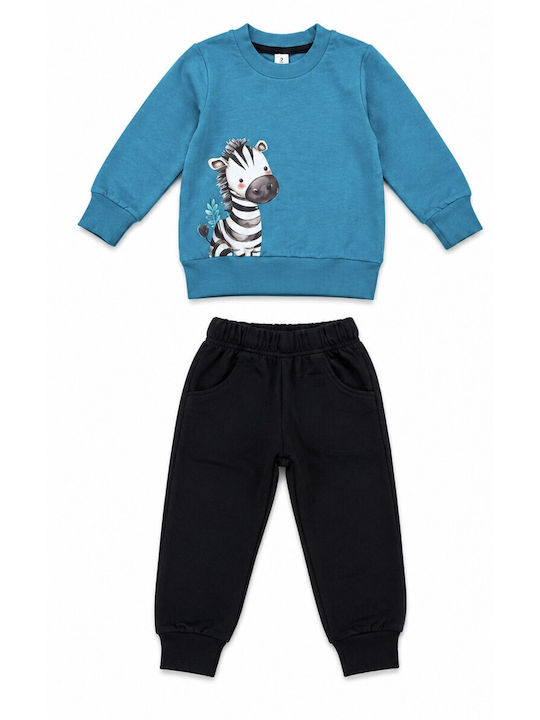 Kinder Sweatpants Set Petrol Blau