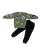 Kids Sweatpants Set With Top Olive