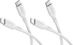 Goobay Cable USB-C male - USB-C 60W Λευκό 1.5m ...
