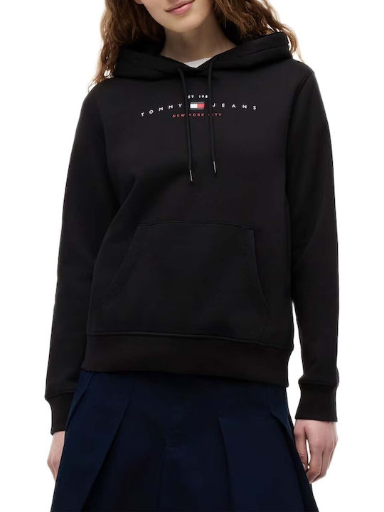 Tommy Hilfiger Γυναικείο Φούτερ με Κουκούλα Μαύρο