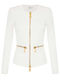 Women's Knitted Cardigan with Zipper White