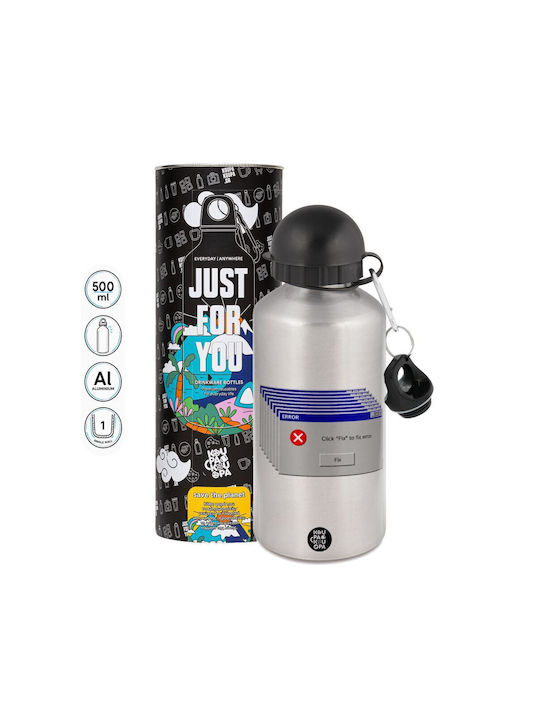 Koupakoupa Fatal Error Wasserflasche Aluminium 503,2ml Silber